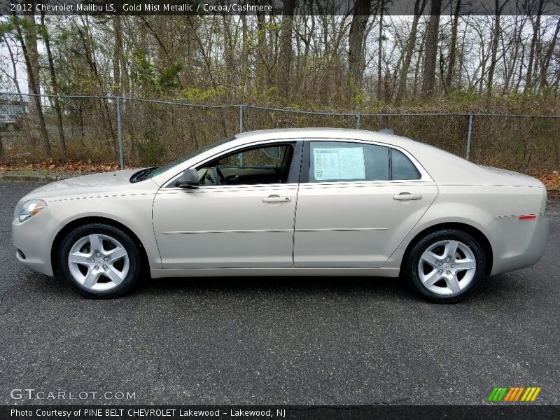 Gold Mist Metallic / Cocoa/Cashmere 2012 Chevrolet Malibu LS