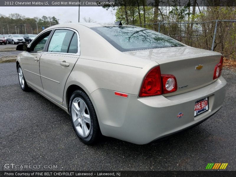 Gold Mist Metallic / Cocoa/Cashmere 2012 Chevrolet Malibu LS