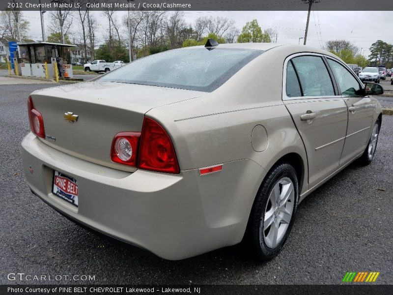 Gold Mist Metallic / Cocoa/Cashmere 2012 Chevrolet Malibu LS