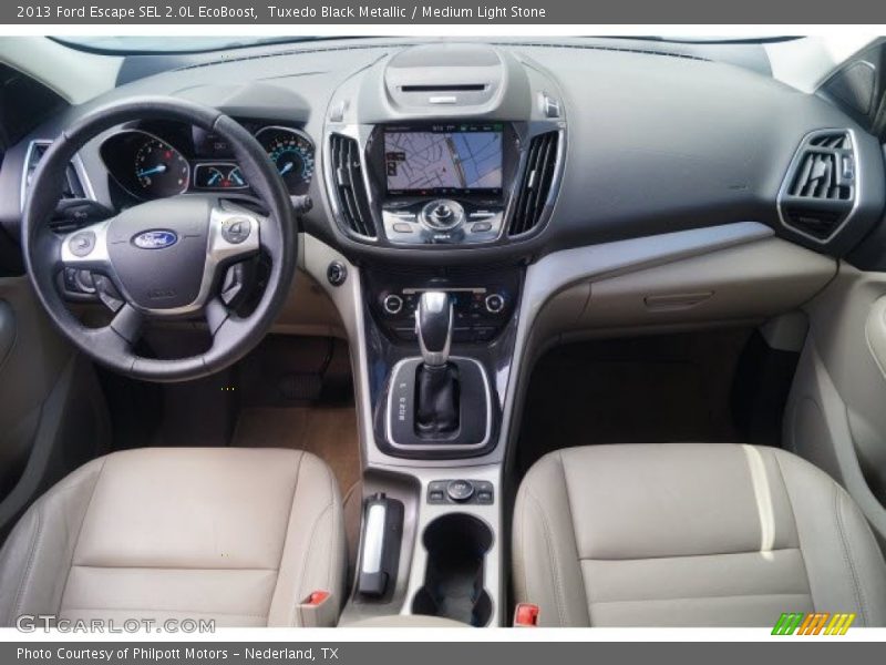Tuxedo Black Metallic / Medium Light Stone 2013 Ford Escape SEL 2.0L EcoBoost