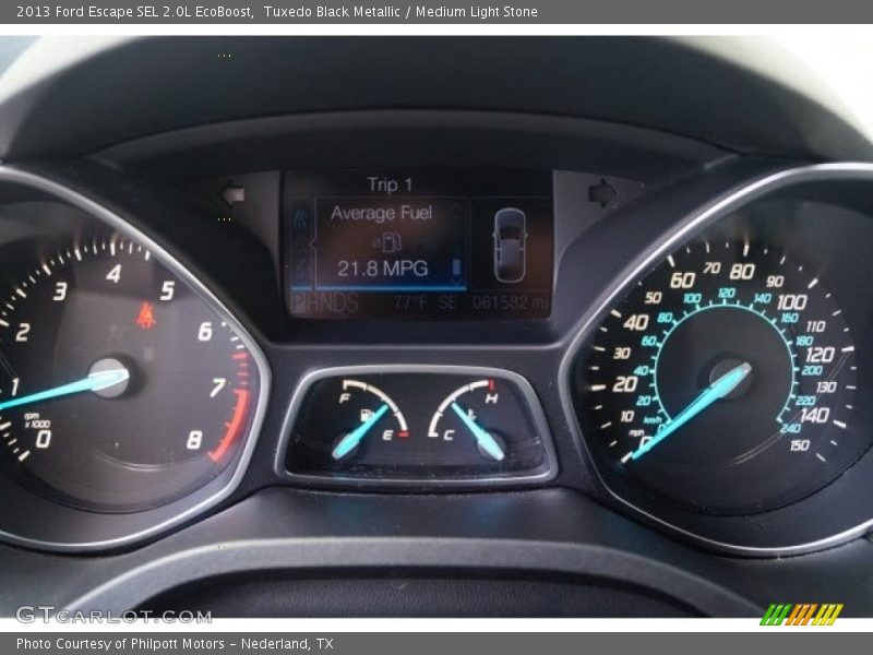 Tuxedo Black Metallic / Medium Light Stone 2013 Ford Escape SEL 2.0L EcoBoost