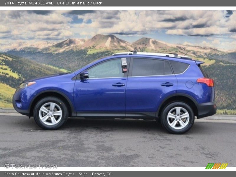 Blue Crush Metallic / Black 2014 Toyota RAV4 XLE AWD