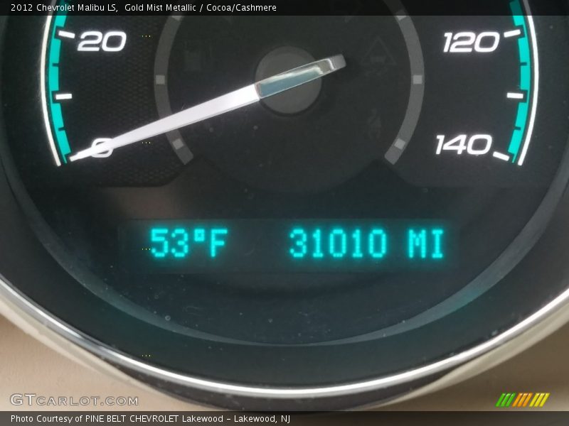 Gold Mist Metallic / Cocoa/Cashmere 2012 Chevrolet Malibu LS