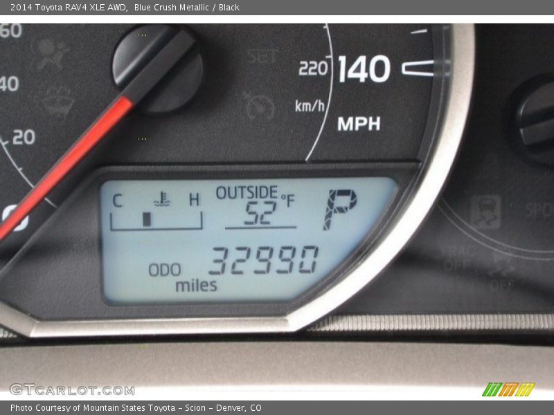 Blue Crush Metallic / Black 2014 Toyota RAV4 XLE AWD