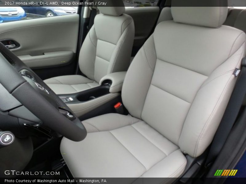 Deep Ocean Pearl / Gray 2017 Honda HR-V EX-L AWD