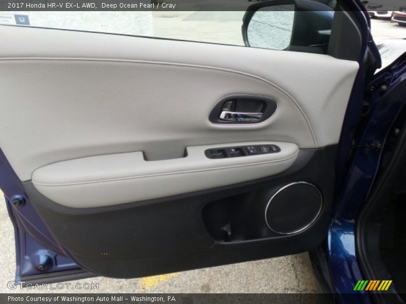 Deep Ocean Pearl / Gray 2017 Honda HR-V EX-L AWD