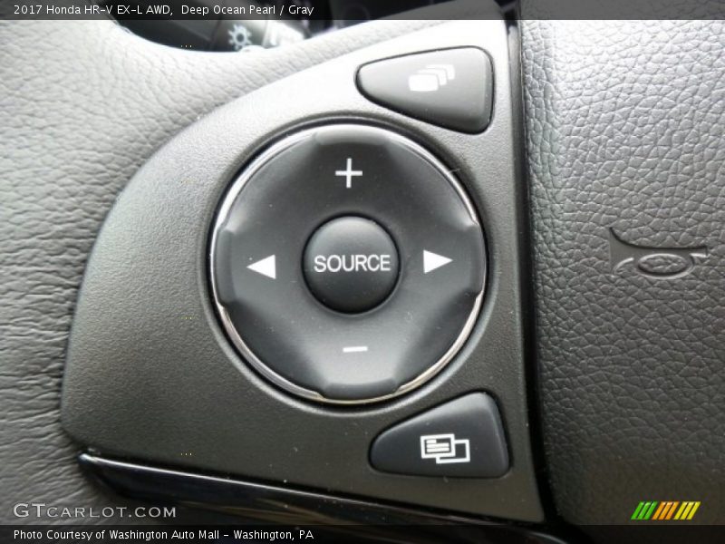 Deep Ocean Pearl / Gray 2017 Honda HR-V EX-L AWD