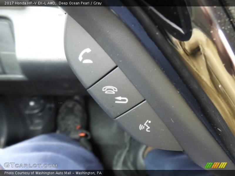 Deep Ocean Pearl / Gray 2017 Honda HR-V EX-L AWD