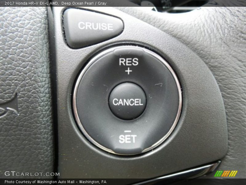 Deep Ocean Pearl / Gray 2017 Honda HR-V EX-L AWD