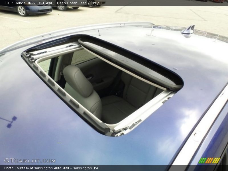 Deep Ocean Pearl / Gray 2017 Honda HR-V EX-L AWD