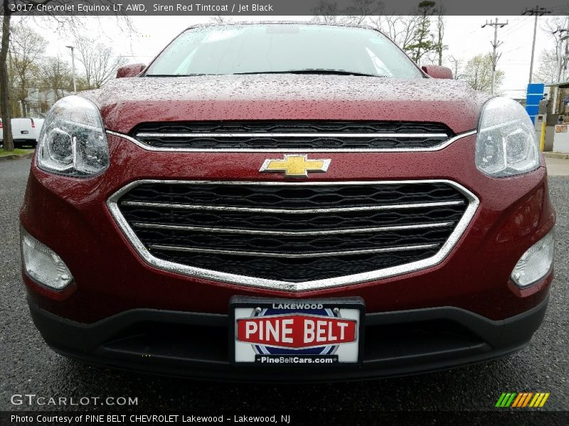 Siren Red Tintcoat / Jet Black 2017 Chevrolet Equinox LT AWD