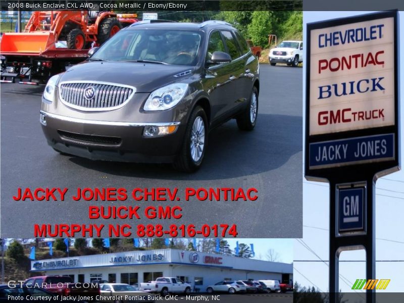 Cocoa Metallic / Ebony/Ebony 2008 Buick Enclave CXL AWD