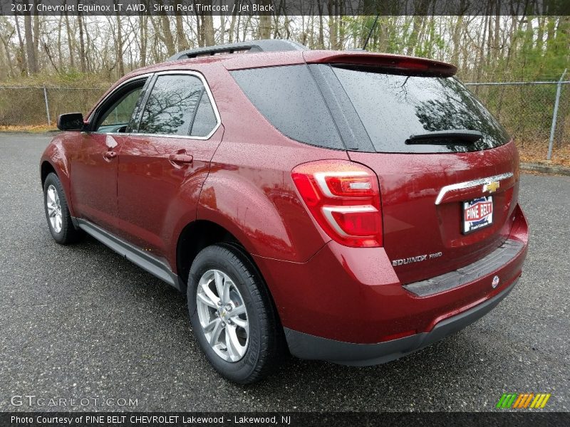 Siren Red Tintcoat / Jet Black 2017 Chevrolet Equinox LT AWD