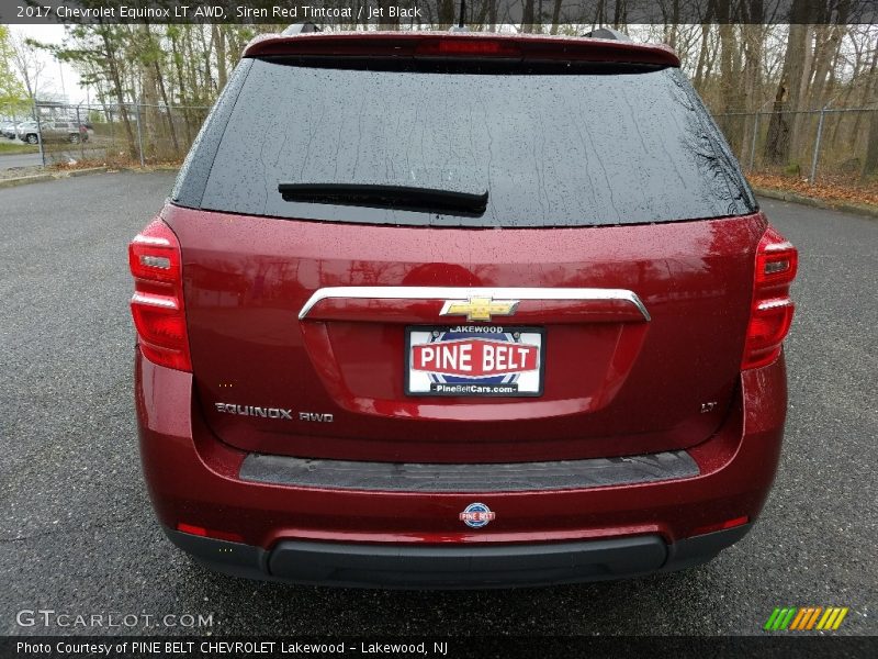 Siren Red Tintcoat / Jet Black 2017 Chevrolet Equinox LT AWD