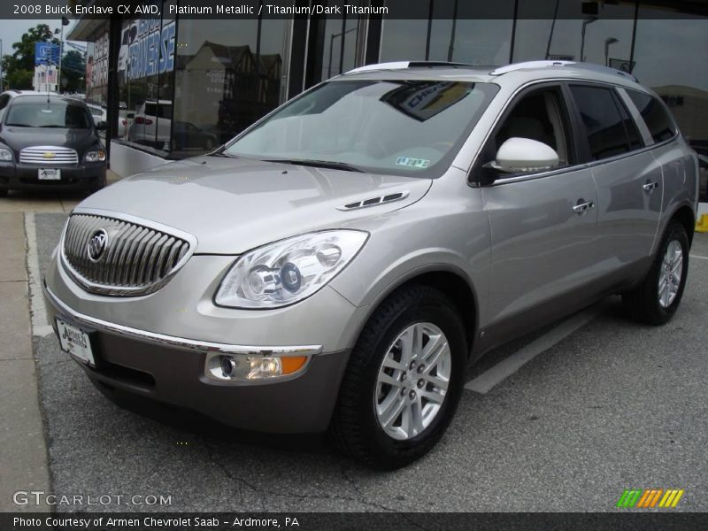 Platinum Metallic / Titanium/Dark Titanium 2008 Buick Enclave CX AWD