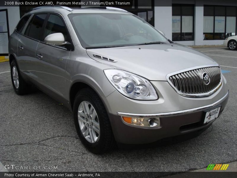 Platinum Metallic / Titanium/Dark Titanium 2008 Buick Enclave CX AWD