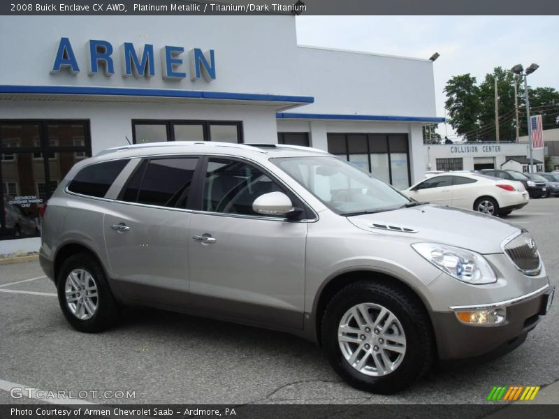 Platinum Metallic / Titanium/Dark Titanium 2008 Buick Enclave CX AWD