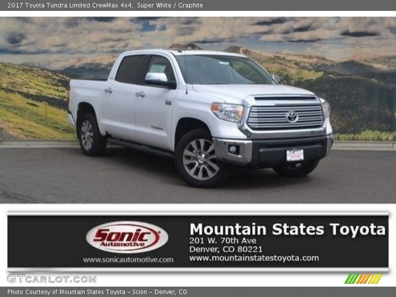 Super White / Graphite 2017 Toyota Tundra Limited CrewMax 4x4