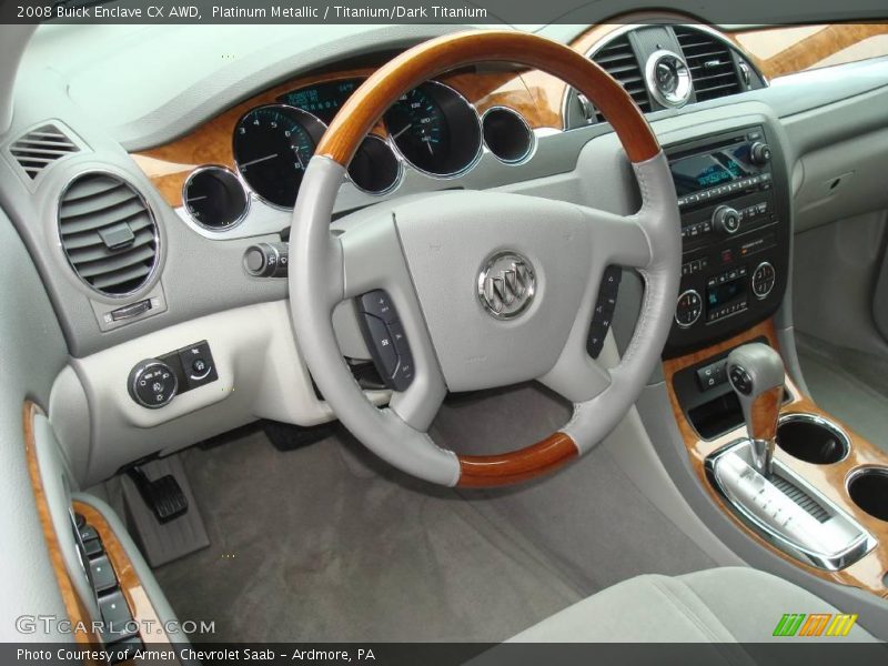 Platinum Metallic / Titanium/Dark Titanium 2008 Buick Enclave CX AWD