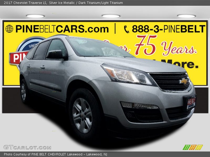 Silver Ice Metallic / Dark Titanium/Light Titanium 2017 Chevrolet Traverse LS