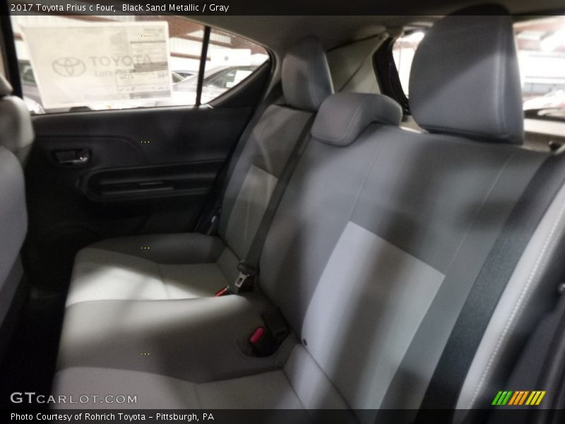 Black Sand Metallic / Gray 2017 Toyota Prius c Four