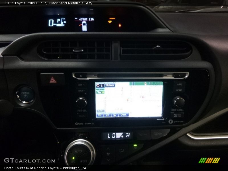 Black Sand Metallic / Gray 2017 Toyota Prius c Four
