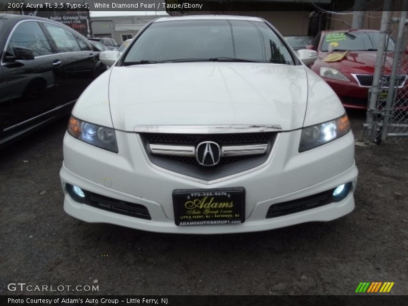 White Diamond Pearl / Taupe/Ebony 2007 Acura TL 3.5 Type-S