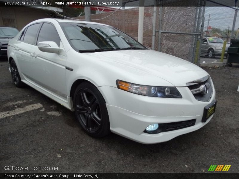 White Diamond Pearl / Taupe/Ebony 2007 Acura TL 3.5 Type-S