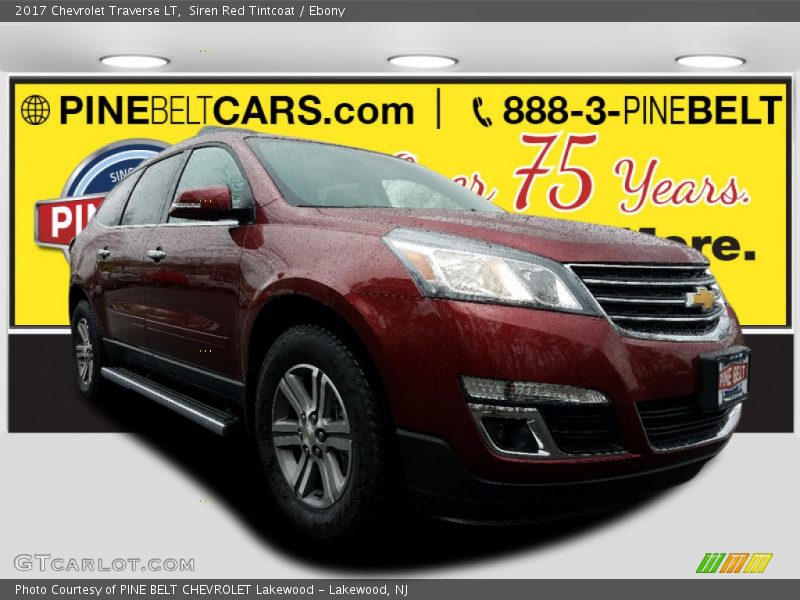 Siren Red Tintcoat / Ebony 2017 Chevrolet Traverse LT