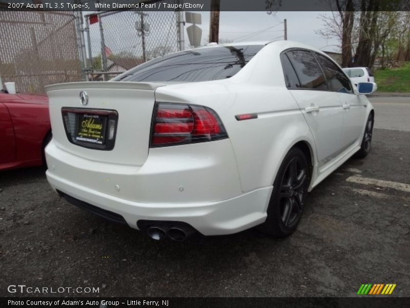 White Diamond Pearl / Taupe/Ebony 2007 Acura TL 3.5 Type-S