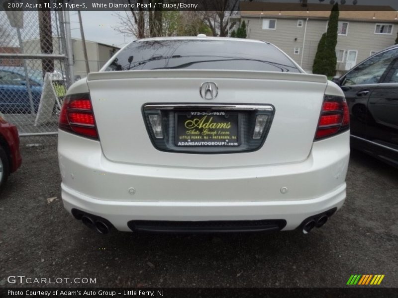 White Diamond Pearl / Taupe/Ebony 2007 Acura TL 3.5 Type-S