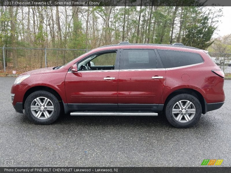 Siren Red Tintcoat / Ebony 2017 Chevrolet Traverse LT