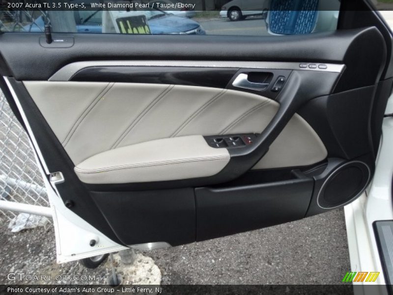 White Diamond Pearl / Taupe/Ebony 2007 Acura TL 3.5 Type-S