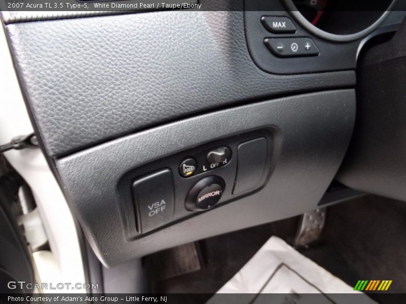White Diamond Pearl / Taupe/Ebony 2007 Acura TL 3.5 Type-S