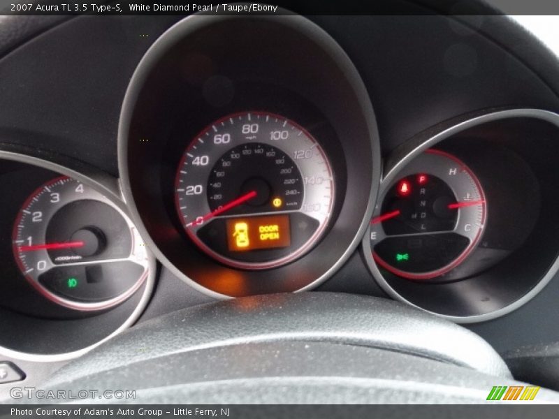 White Diamond Pearl / Taupe/Ebony 2007 Acura TL 3.5 Type-S