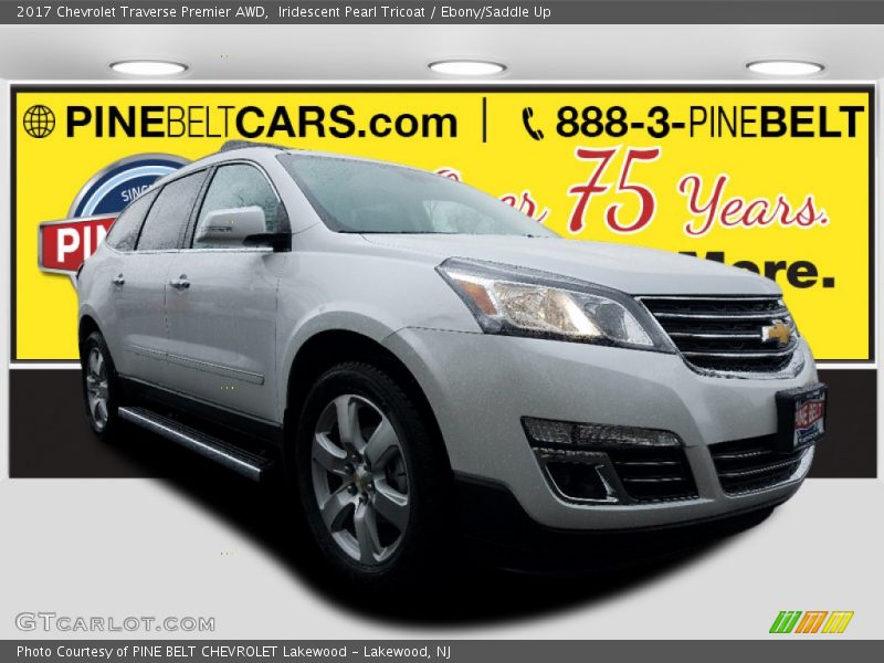 Iridescent Pearl Tricoat / Ebony/Saddle Up 2017 Chevrolet Traverse Premier AWD
