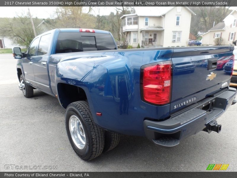 Deep Ocean Blue Metallic / High Country Saddle 2017 Chevrolet Silverado 3500HD High Country Crew Cab Dual Rear Wheel 4x4