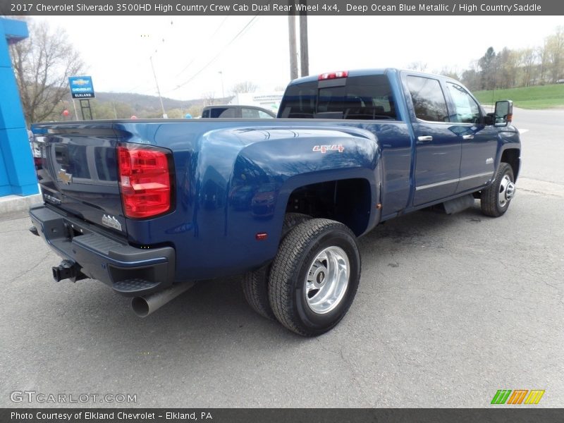 Deep Ocean Blue Metallic / High Country Saddle 2017 Chevrolet Silverado 3500HD High Country Crew Cab Dual Rear Wheel 4x4