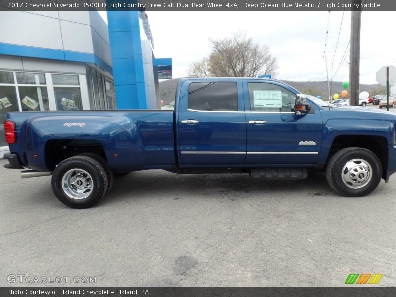 Deep Ocean Blue Metallic / High Country Saddle 2017 Chevrolet Silverado 3500HD High Country Crew Cab Dual Rear Wheel 4x4
