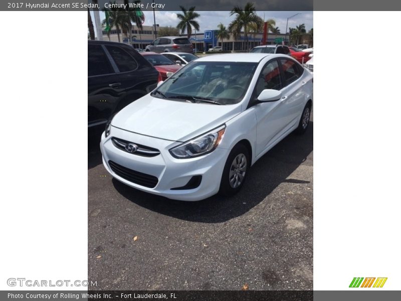 Century White / Gray 2017 Hyundai Accent SE Sedan