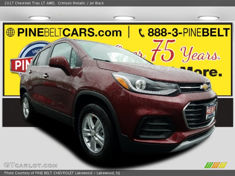 Crimson Metallic / Jet Black 2017 Chevrolet Trax LT AWD