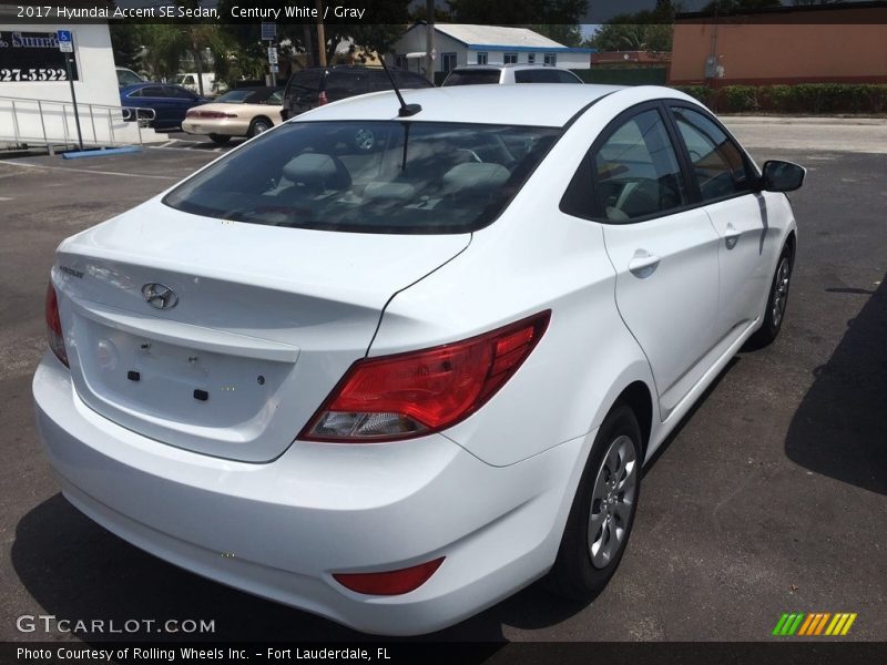 Century White / Gray 2017 Hyundai Accent SE Sedan