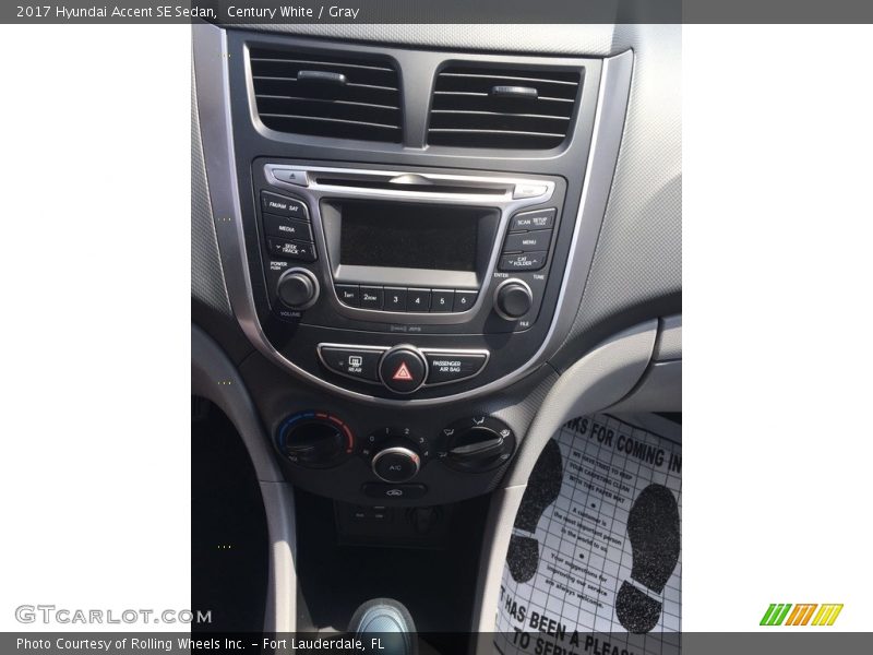 Century White / Gray 2017 Hyundai Accent SE Sedan