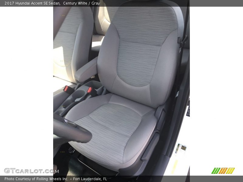Century White / Gray 2017 Hyundai Accent SE Sedan