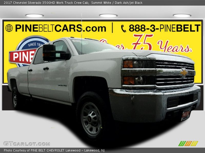 Summit White / Dark Ash/Jet Black 2017 Chevrolet Silverado 3500HD Work Truck Crew Cab