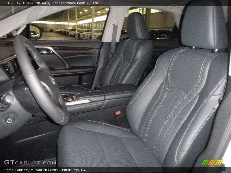 Eminent White Pearl / Black 2017 Lexus RX 450h AWD