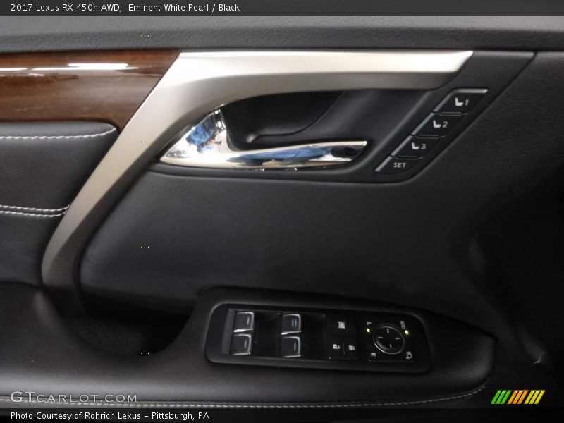 Eminent White Pearl / Black 2017 Lexus RX 450h AWD