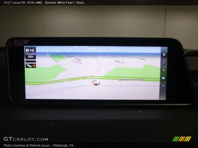 Eminent White Pearl / Black 2017 Lexus RX 450h AWD