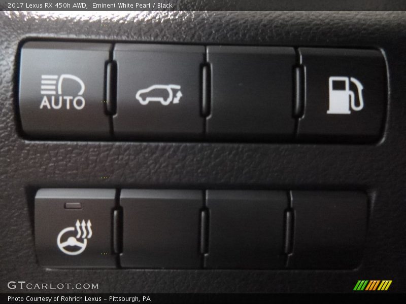 Eminent White Pearl / Black 2017 Lexus RX 450h AWD