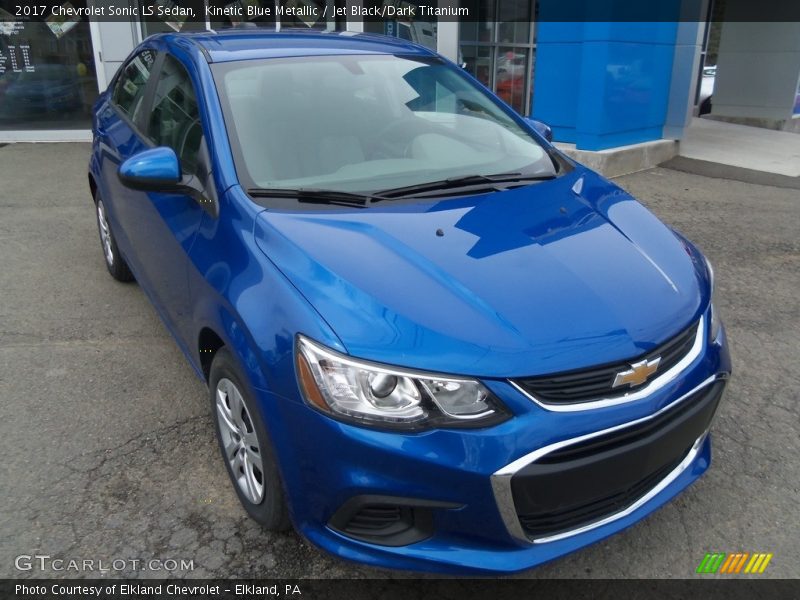 Kinetic Blue Metallic / Jet Black/Dark Titanium 2017 Chevrolet Sonic LS Sedan